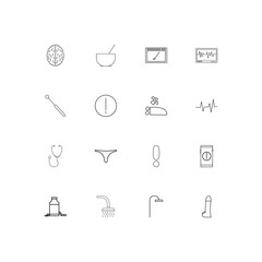 Healthcare And Medical simple linear icons set. Outlined vector icons