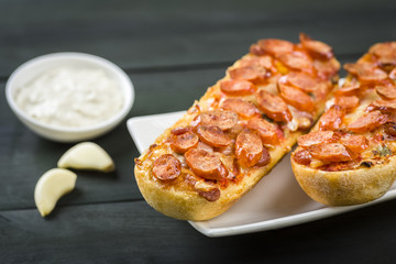mini pizza and casseroles