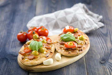 mini pizza and casseroles