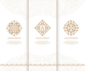 Set of golden luxury elements on a white background.Can be used for jewelry, beauty and fashion industry. Great for logo, monogram, invitation, flyer, menu, brochure, postcard, background.