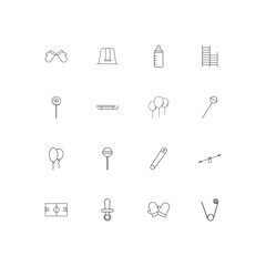 Baby, Kid And Newborn simple linear icons set. Outlined vector icons