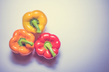 Looking Down Close-Up Sweet Bell Peppers