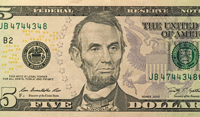 Five Dollars With One Note. 5 Dollars
