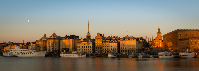 Old city landscape sunrise