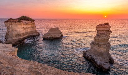 Italy, Santo Andrea cliffs in Puglia