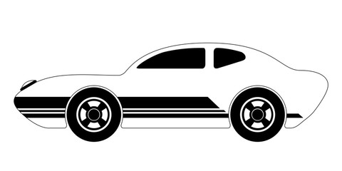 Isolated racing car icon