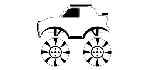 Isolated racing truck icon