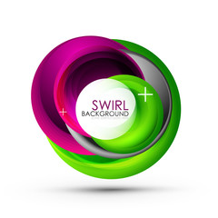 Spiral swirl flowing lines 3d vector abstract background