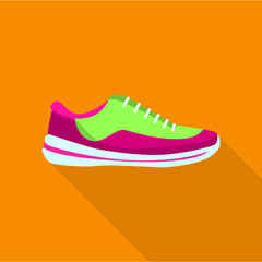 Sneaker icon, flat style