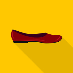 Fashion shoe icon, flat style