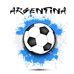 Soccer ball and Argentina flag