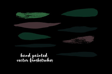 Vintage Graffiti Brushstrokes. Vector Hipster Lines, Logo Doodles, Banners. Brown, Ocher, Gray Marker Strokes, Text Highlights. Color Swatch in Earth Tones. Autumn, Winter Color Buttons, Brush Stroke