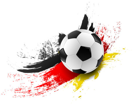 Fußball mit Deutschland Flagge Fahne abstrakt Vektor
