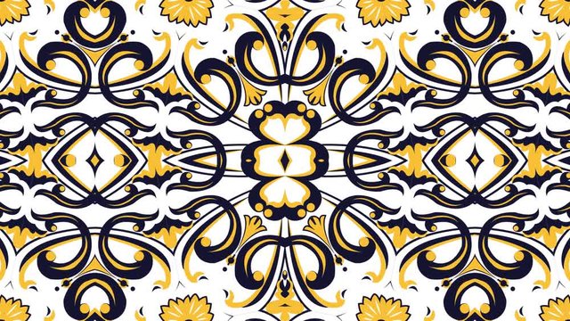 Kaleidoscope seamless loop sequence mandala patterns abstract multicolored motion graphics background. Ideal for yoga, clubs, shows