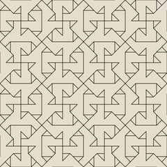 Abstract geometric pattern with crossing thin lines. Seamless linear rapport. Stylish fractal texture. Vector pattern to fill the background, laser engraving and cutting.