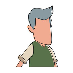 Man cartoon isolated vector illustration graphic design
