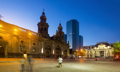 Plaza de Armas in evening