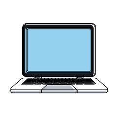 Laptop computer isolated vector illustration graphic design