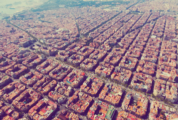 Aerial view of   Barcelona, Catalonia