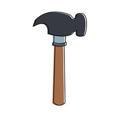 Hammer construction tool vector illustration graphic design