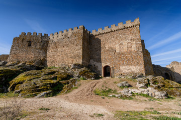Fototapeta na wymiar view of the castle of Montanchez, Caceres, Extremadura, Spain