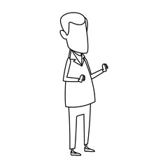 Doctor male cartoon vector illustration graphic design