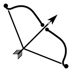 Man bow icon, simple style