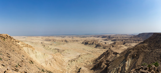 Fototapeta na wymiar Trailing on Roof of Qeshm Geosite, Iran
