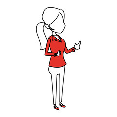 Executive woman cartoon vector illustration graphic design