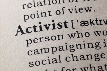 Obraz premium definition of activist