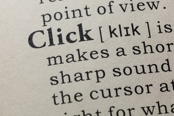 Obraz premium definition of click