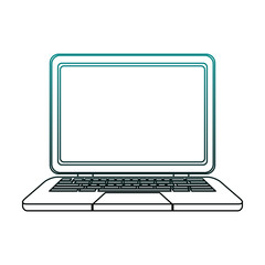 Laptop computer isolated vector illustration graphic design