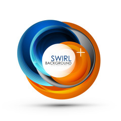 Spiral swirl flowing lines 3d vector abstract background