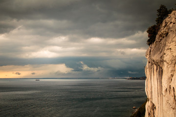 Storm is coming in the gulf of Trieste