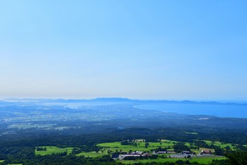 宍道湖と弓ヶ浜遠景