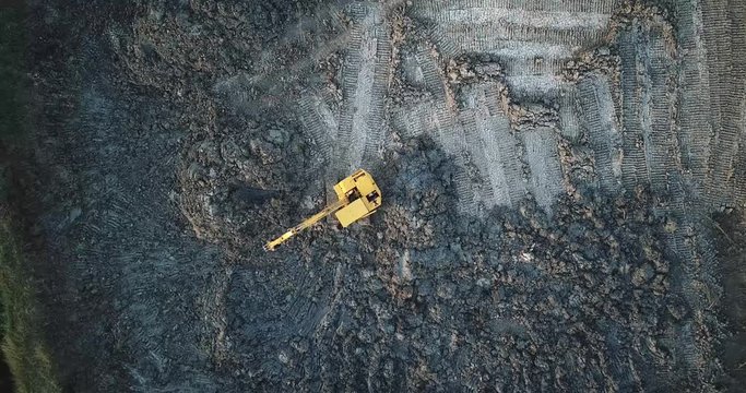 Drone view excavator working diger 7