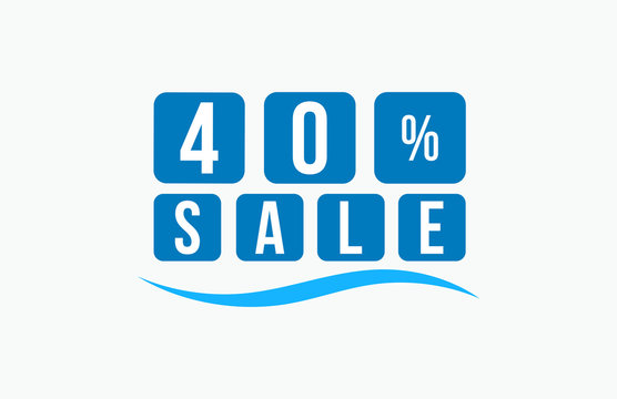 40 Percent SALE Discount Price Offer Sign 