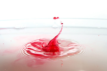 Red droplet of water / A drink or beverage is a liquid intended for human consumption. In addition...