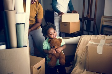 Black family moving to new house