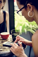 Woman using a smartphone