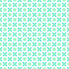 Seamless pattern in turquoise and green
