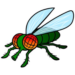 Fly Mascot - A vector cartoon illustration of a Fly Mascot.