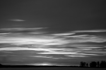 Black and white sky.