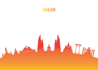 Thailand Landmark Global Travel And Journey paper background. Vector Design Template.used for your advertisement, book, banner, template, travel business or presentation.