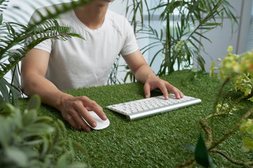 Workig in green environment