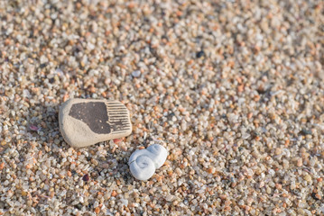 波に流されて丸く削れた陶磁器