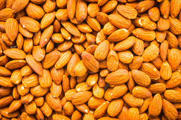 Almonds nut textures and surface with pattern