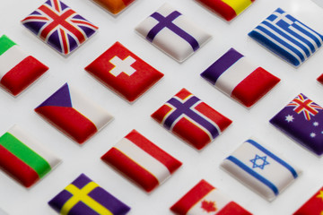 international flag, many country Horizontal background