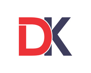 DK initial letter alphabet typography font uppercase image vector icon