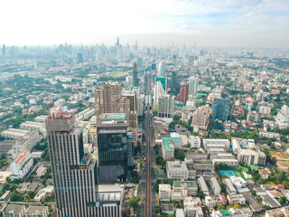 Cityscape serial view of modern building in Bangkok